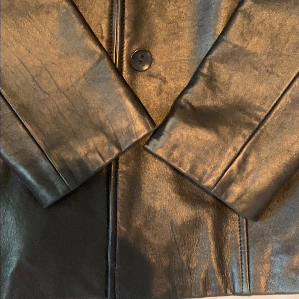 Kenneth Cole Reaction black leather jacket - Picture 9 of 14
